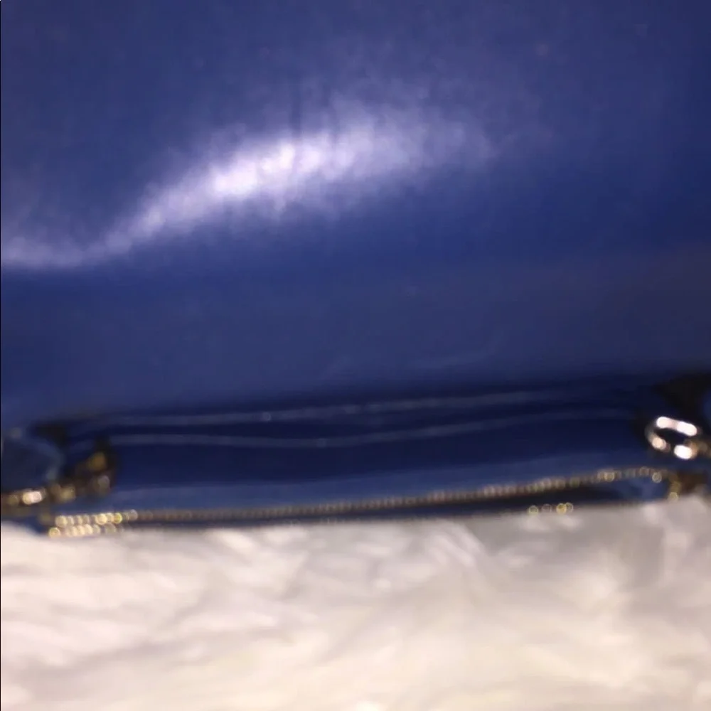 Balenciaga Blue Crocodile Embossed Leather Wallet on Chain Bag - Picture 10 of 11